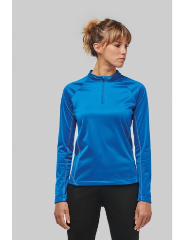 Sweat de running 1/4 zip femme