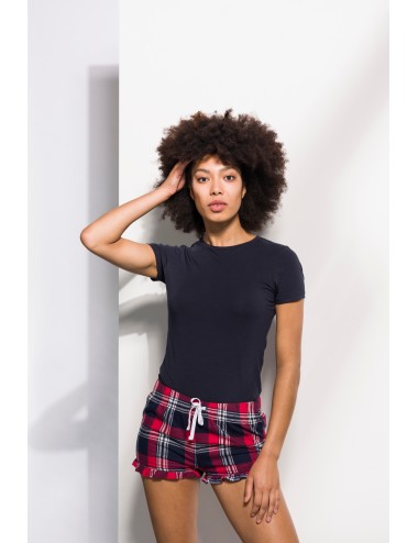 Short femme à motif tartan