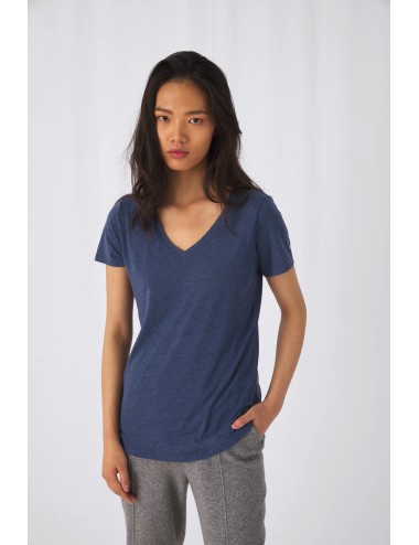 T-shirt Triblend col V Femme