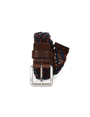 Ceinture tressée bicolore