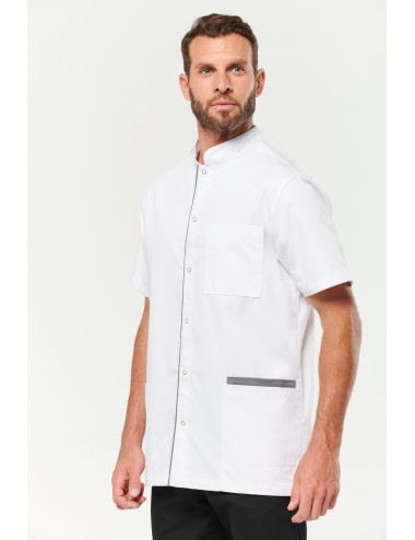 Blouse polycoton avec boutons-pression homme