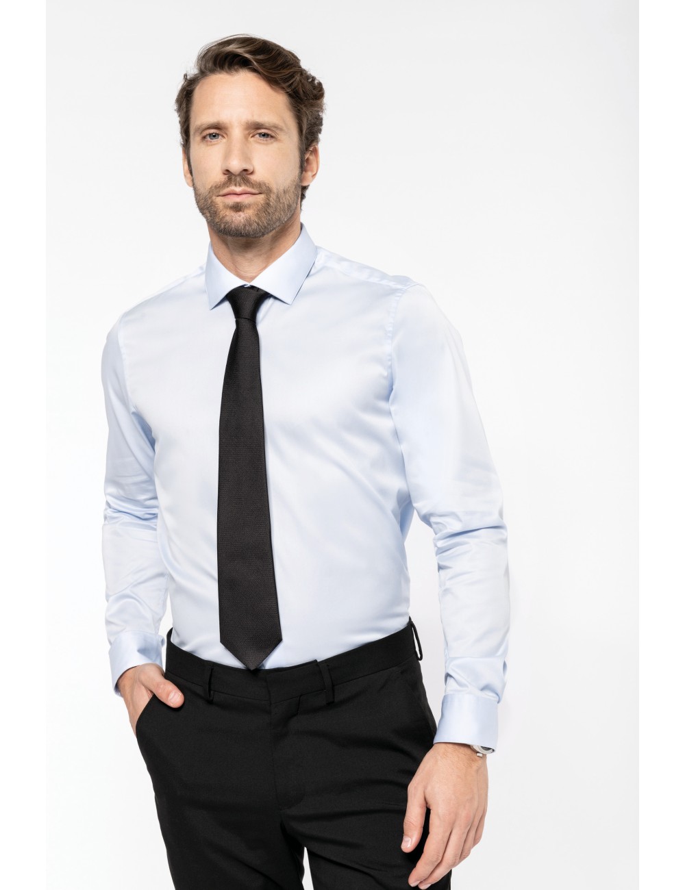 Chemise twill manches longues homme