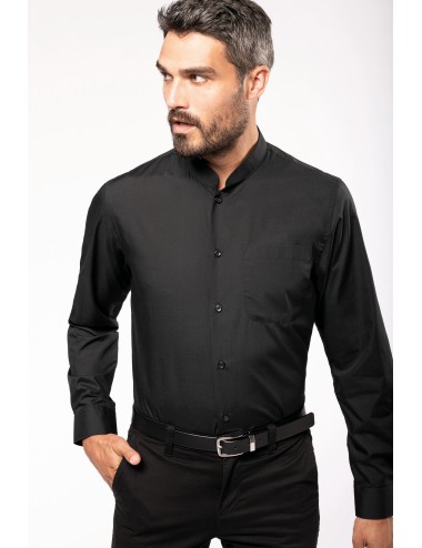 Chemise col mao manches...