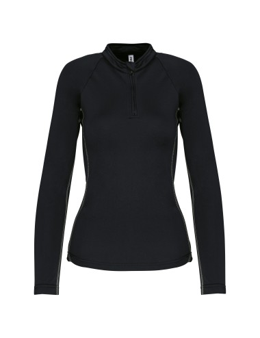 Sweat de running 1/4 zip femme