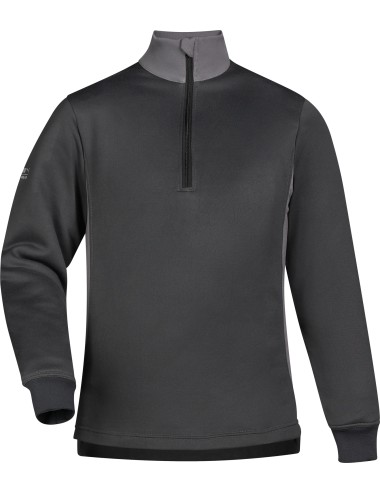 Sweat-shirt col zippé unisexe