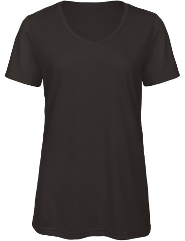 T-shirt Triblend col V Femme